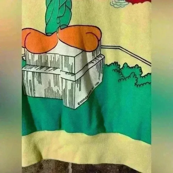 1980s yellow Tweety Bird Statue of Liberty tshirt - Picture 2 of 5